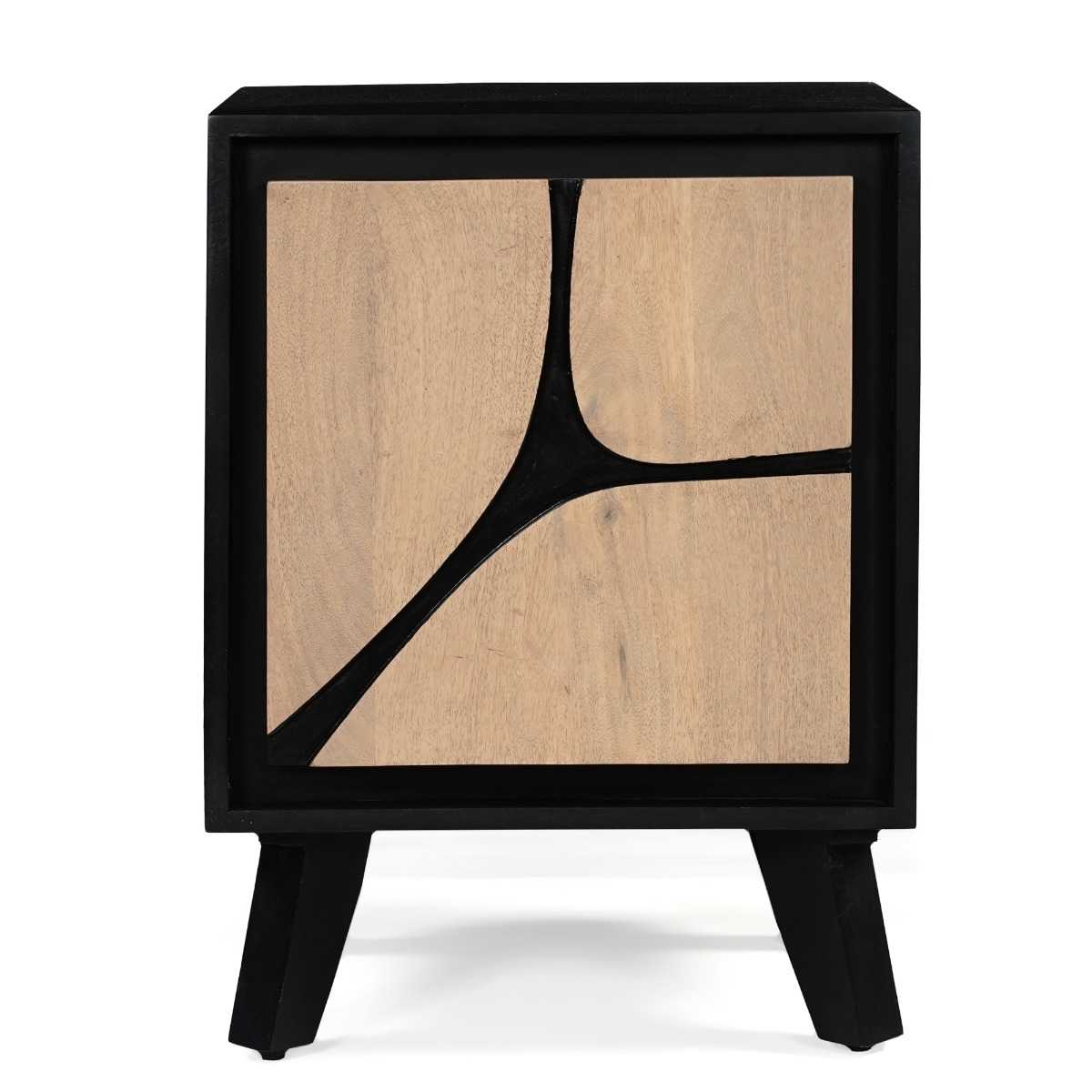 Boho Solid Wood Bedside Table - Image 2
