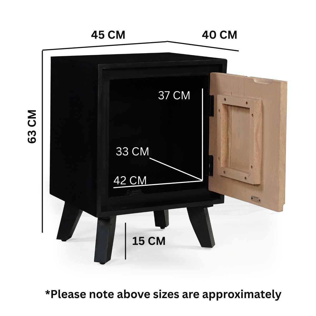 Boho Solid Wood Bedside Table - Image 6