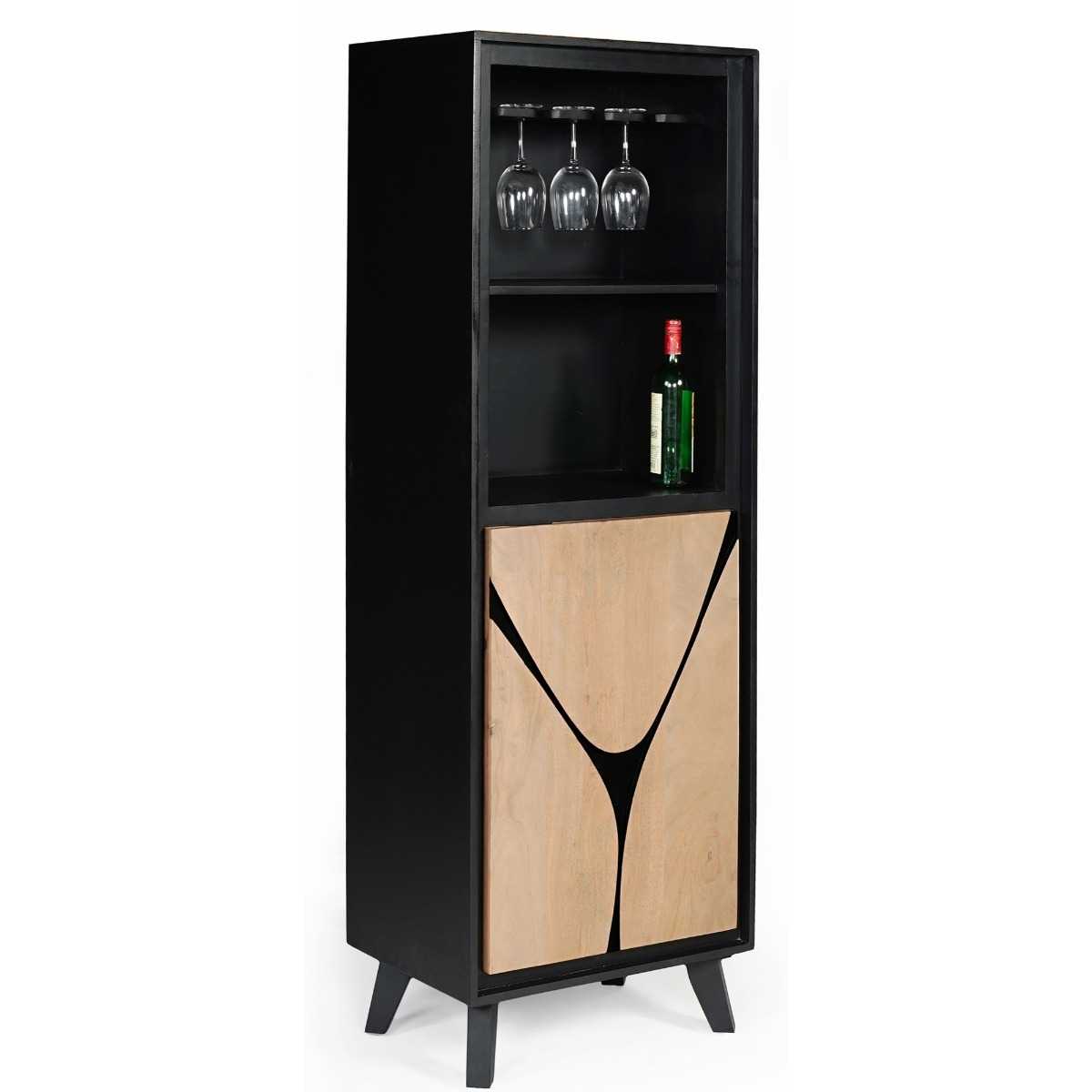 Boho Wooden Bookcase With 2 Doors - Image 2