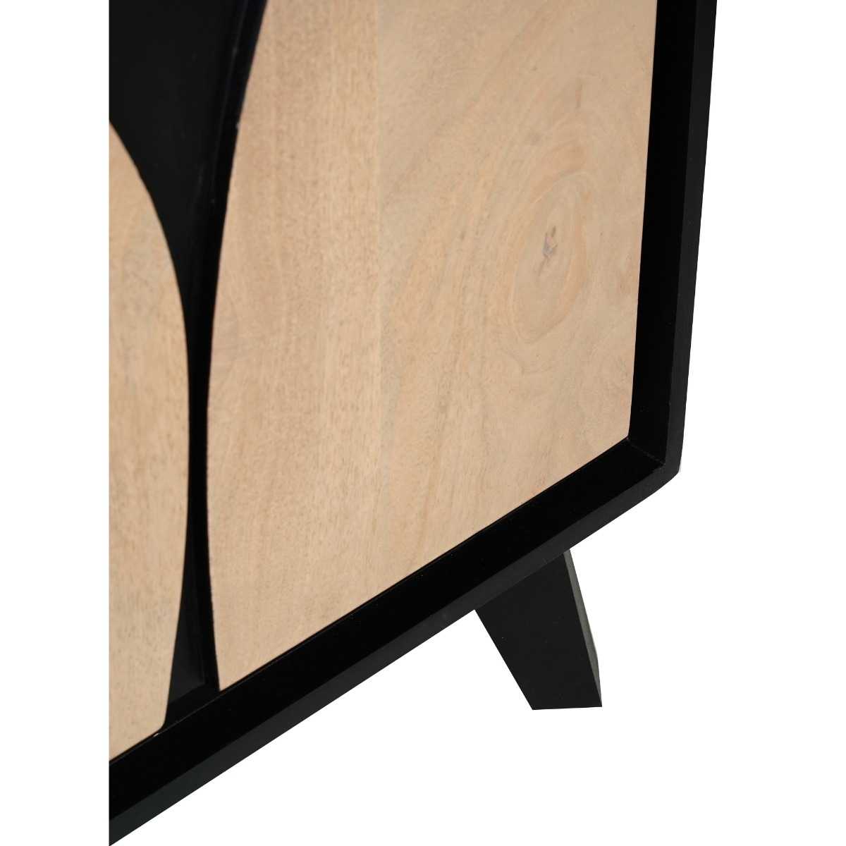 Boho Wooden Bookcase With 2 Doors - Image 4