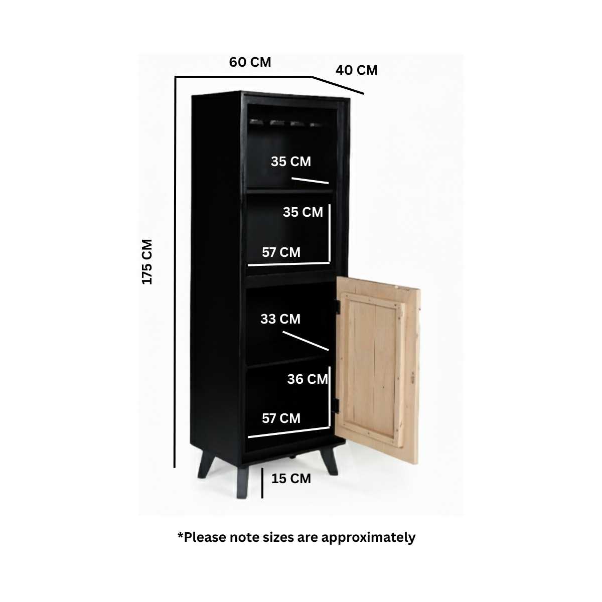 Boho Wooden Bookcase With 2 Doors - Image 8