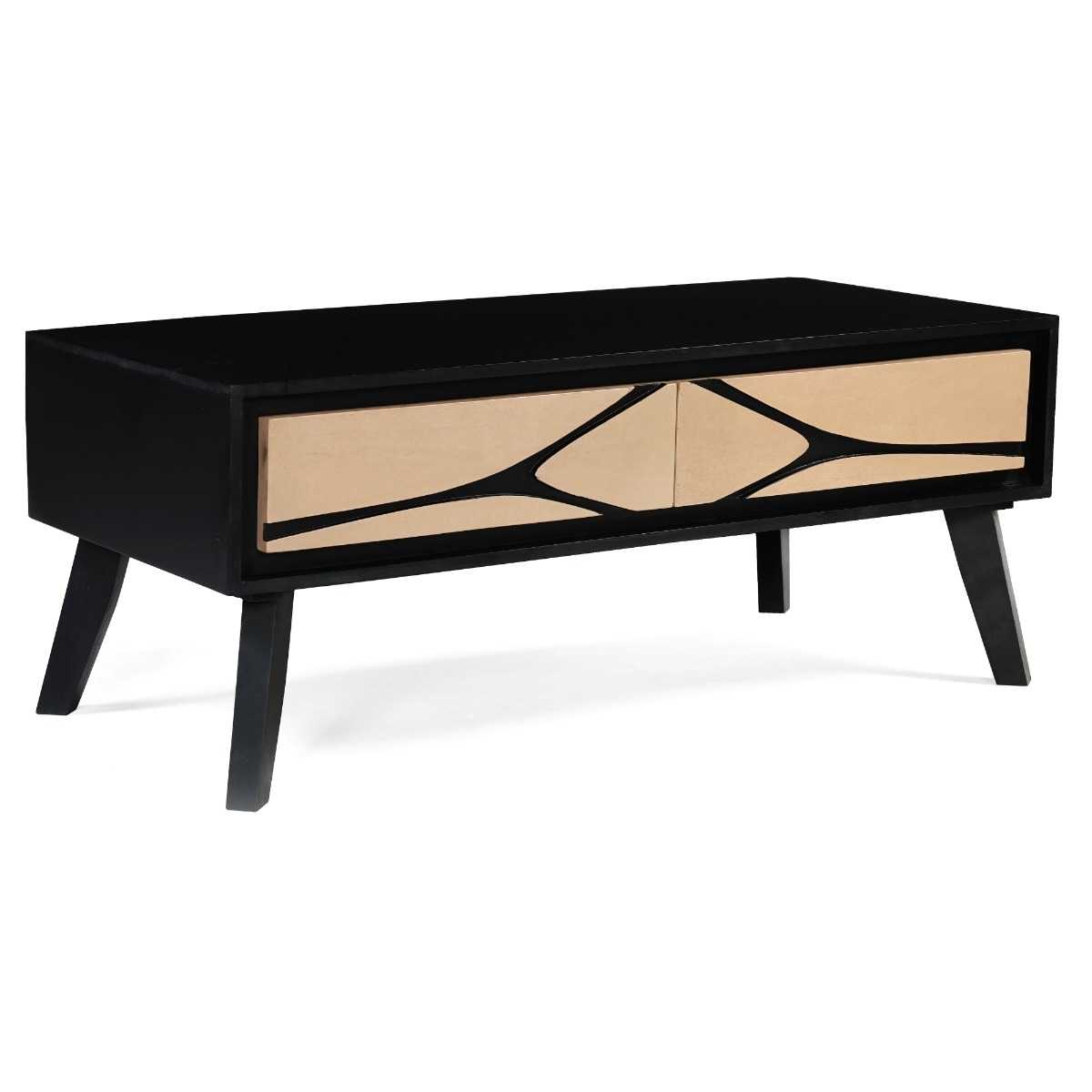 Boho 2 Drawer Coffee Table - Image 8