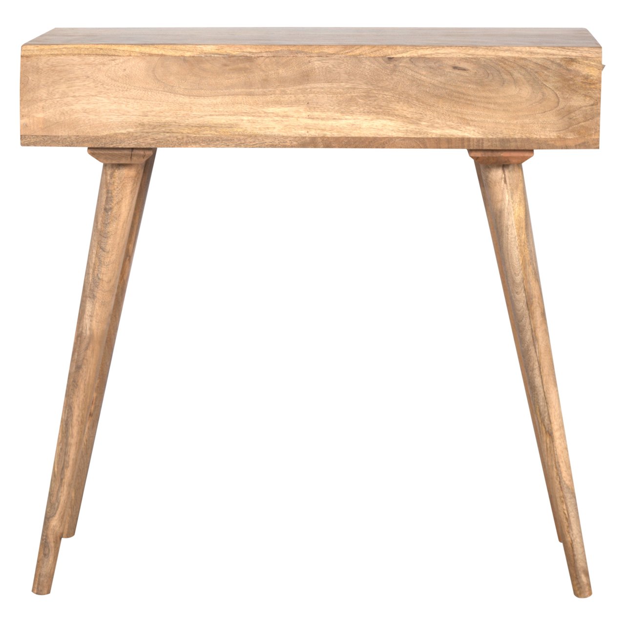 Solid Mango Wood Scandinavian Style 2 Open Shelves Writing Desk - Image 6