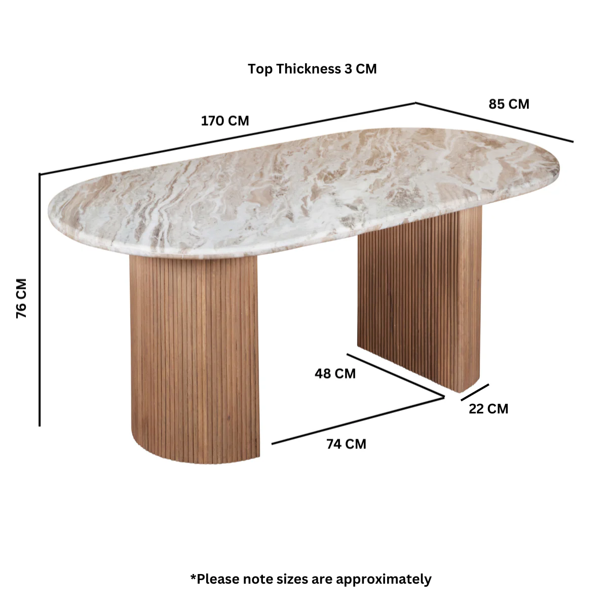 Austin Solid Wood 200cm Dining Table / Sideboard - Image 4