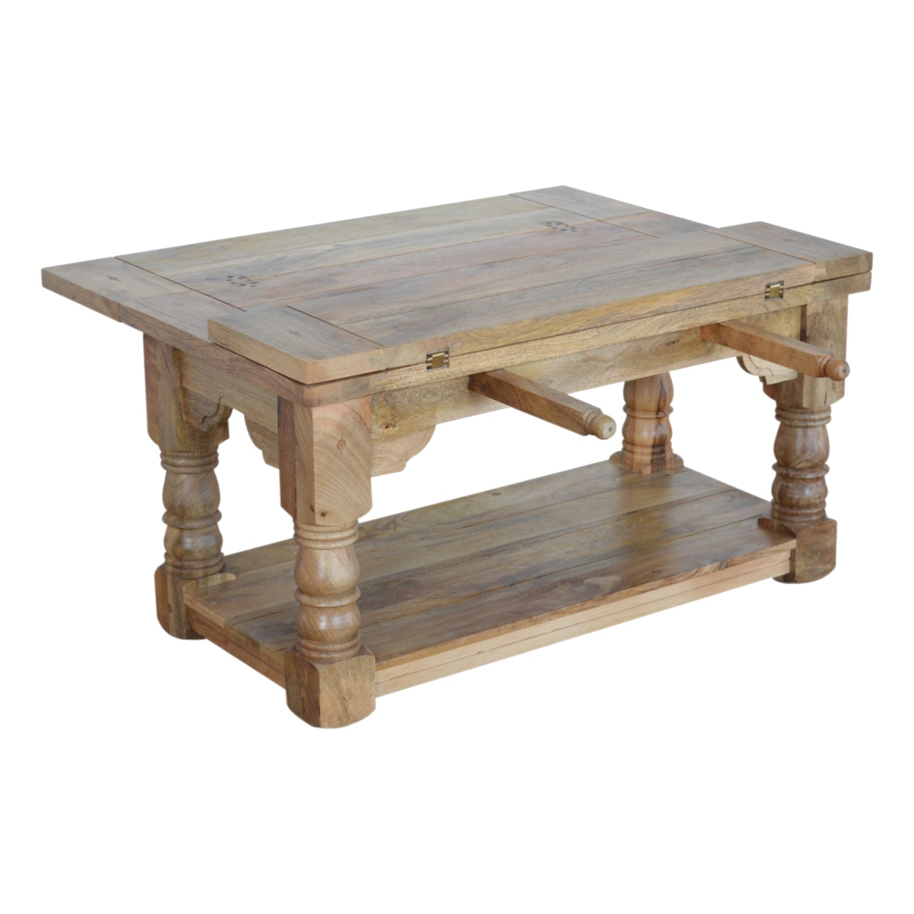 Solid Granary Royale Finished Mango Wood Trilogy Coffee Table - Image 3
