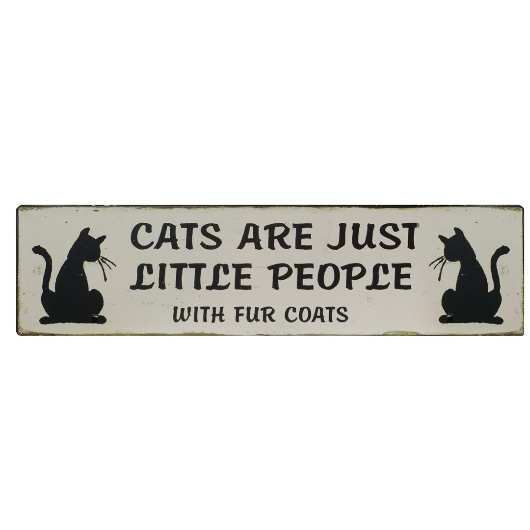 Solid Mango Wood Cats Are Just Little People Plaque - Image 2