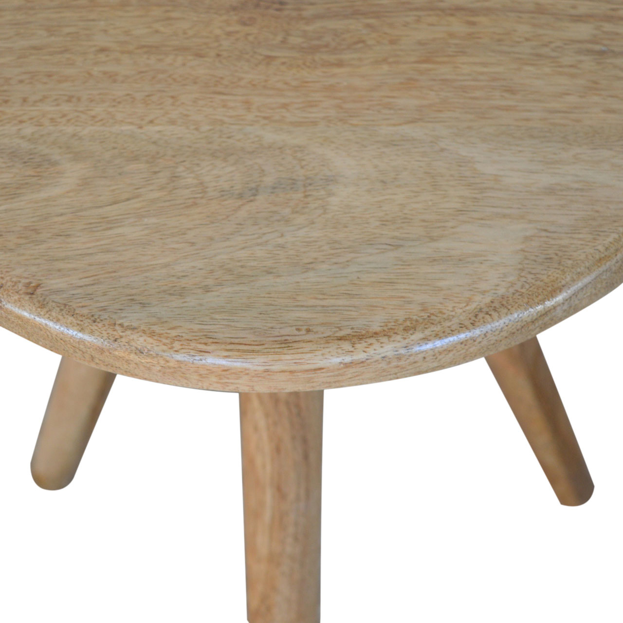 Solid Mango Wood Mango Wood Scandinavian Style Lulu Stool - Image 4