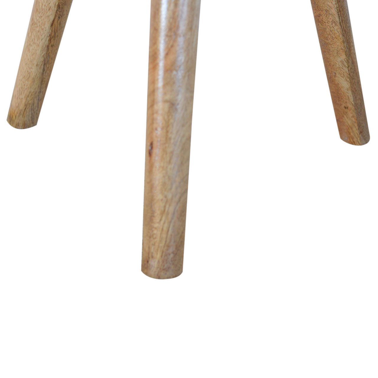 Solid Mango Wood Mango Wood Scandinavian Style Lulu Stool - Image 3