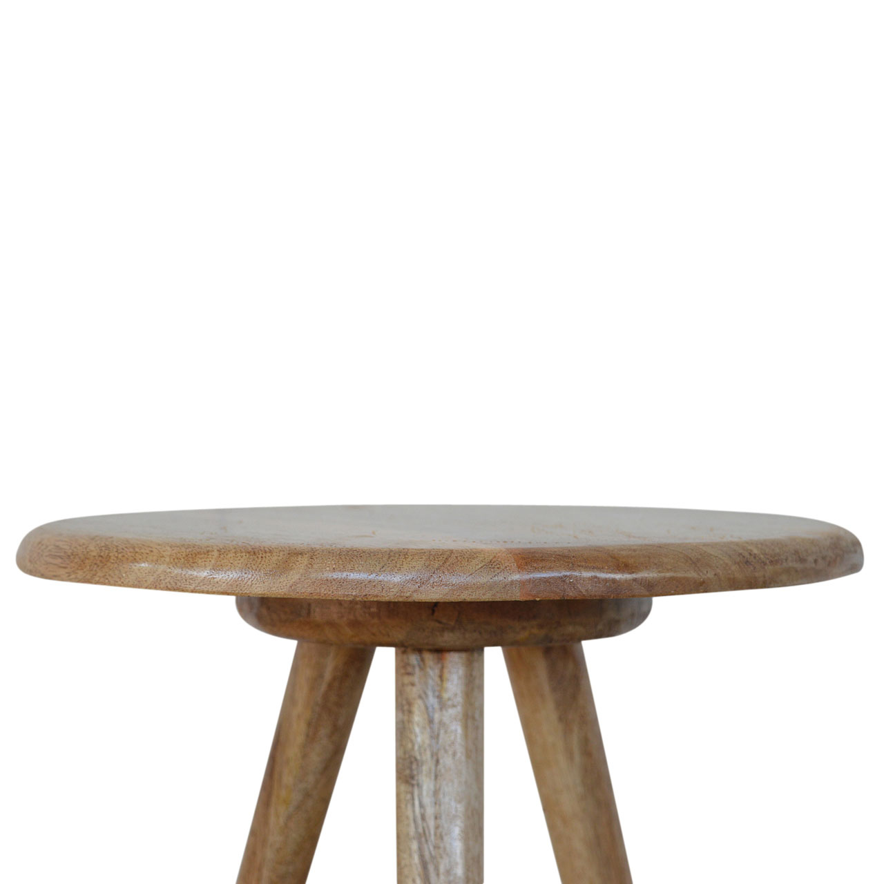 Solid Mango Wood Mango Wood Scandinavian Style Lulu Stool - Image 6