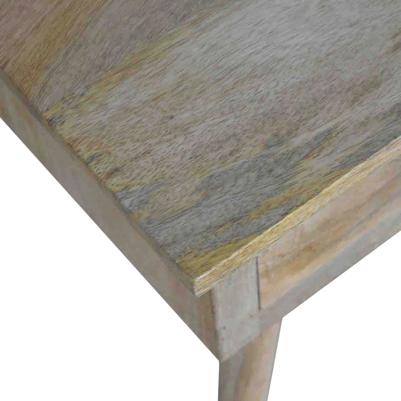 Solid Mango Wood Oak Finished 2 Drawer Coffee Table - Image 7