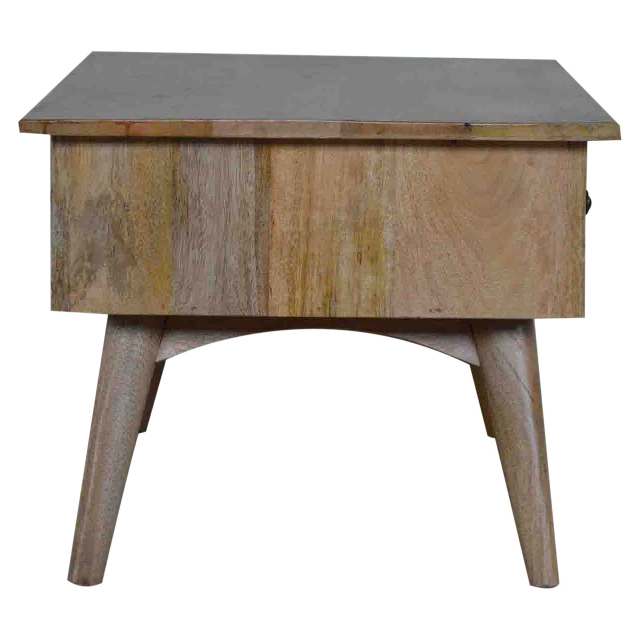 Solid Mango Wood Oak Finished 2 Drawer Coffee Table - Image 8