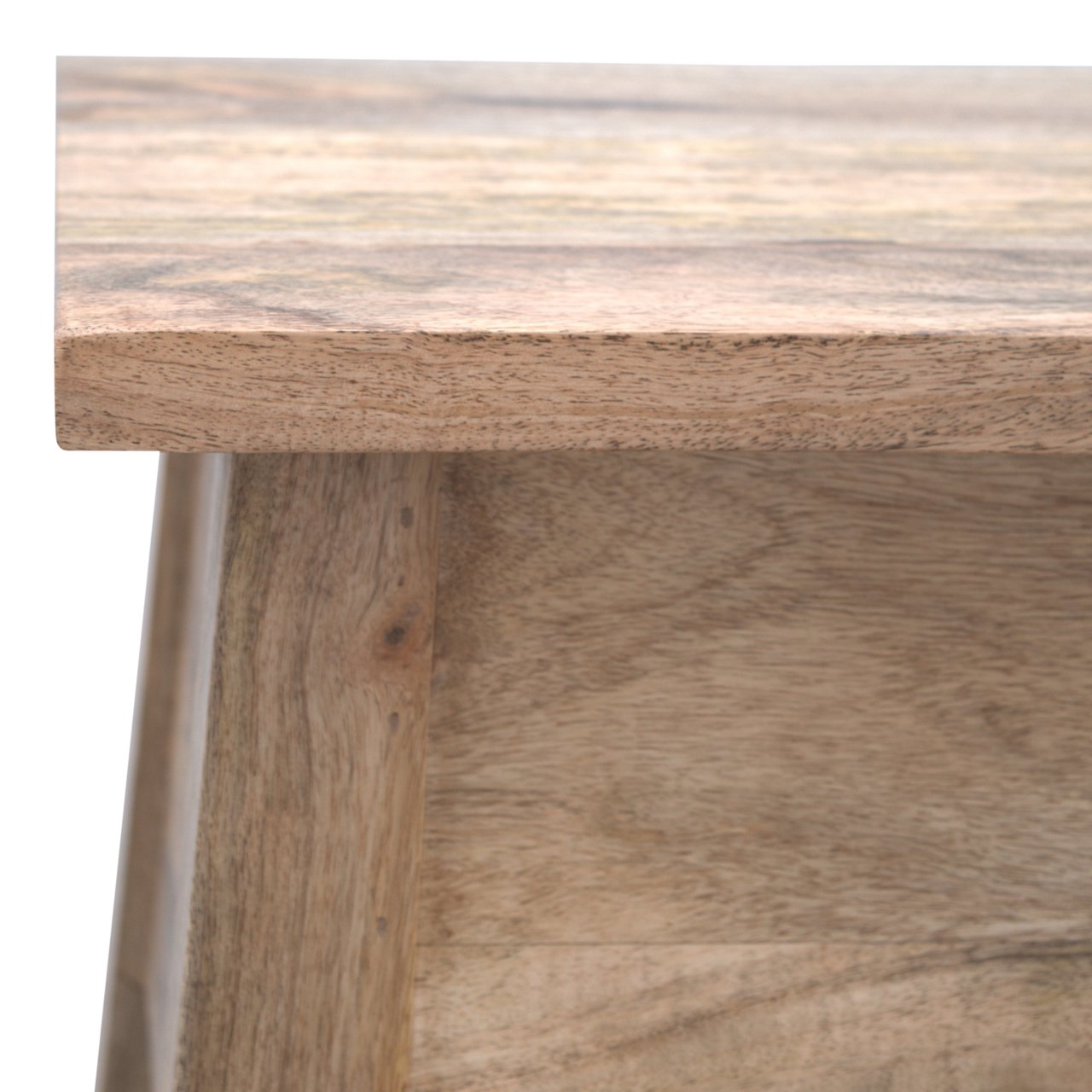 Solid Mango Wood Scandinavian Style Safety Blanket Box/Bench - Image 7