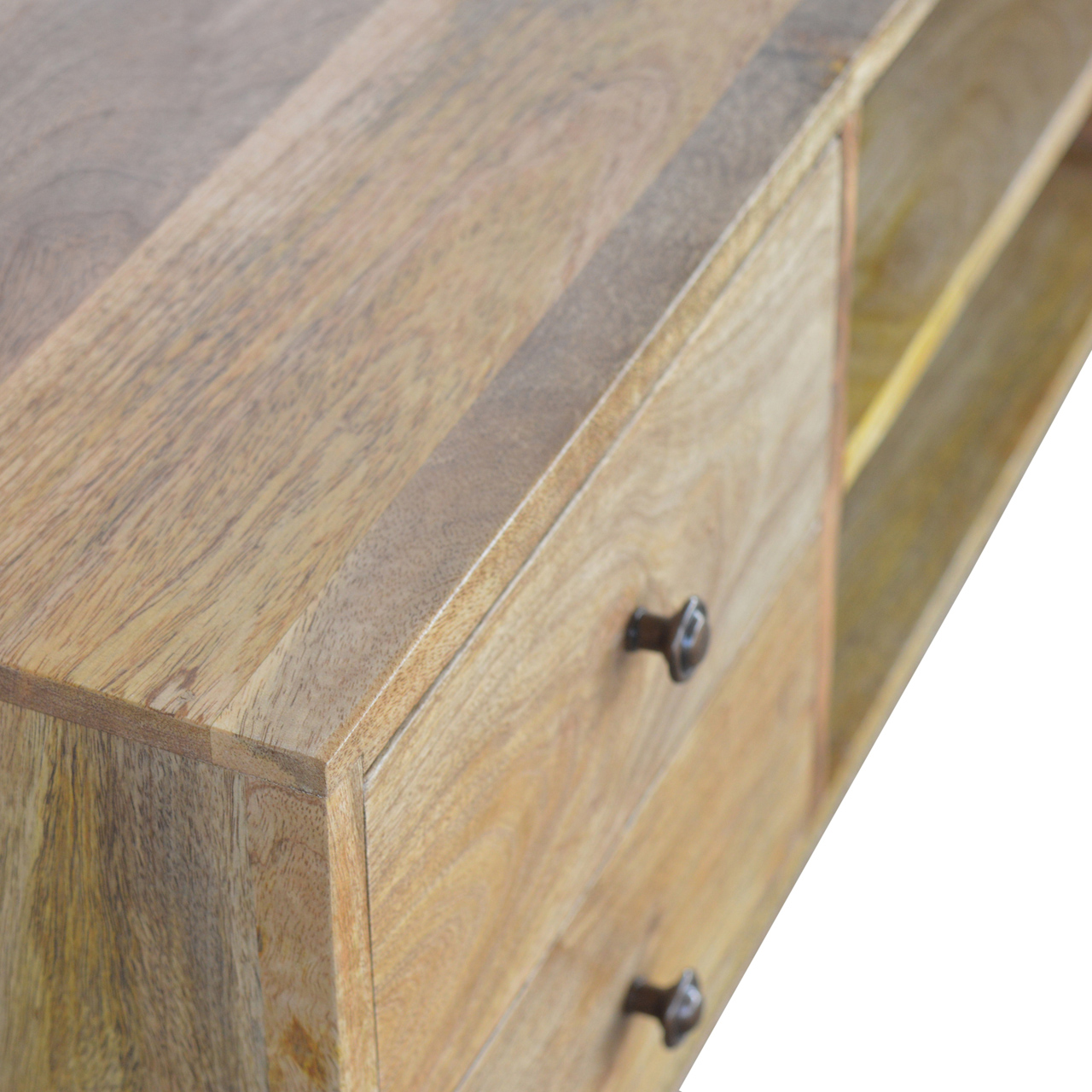 Solid Mango Wood Nordic Entertainment Unit - Image 4