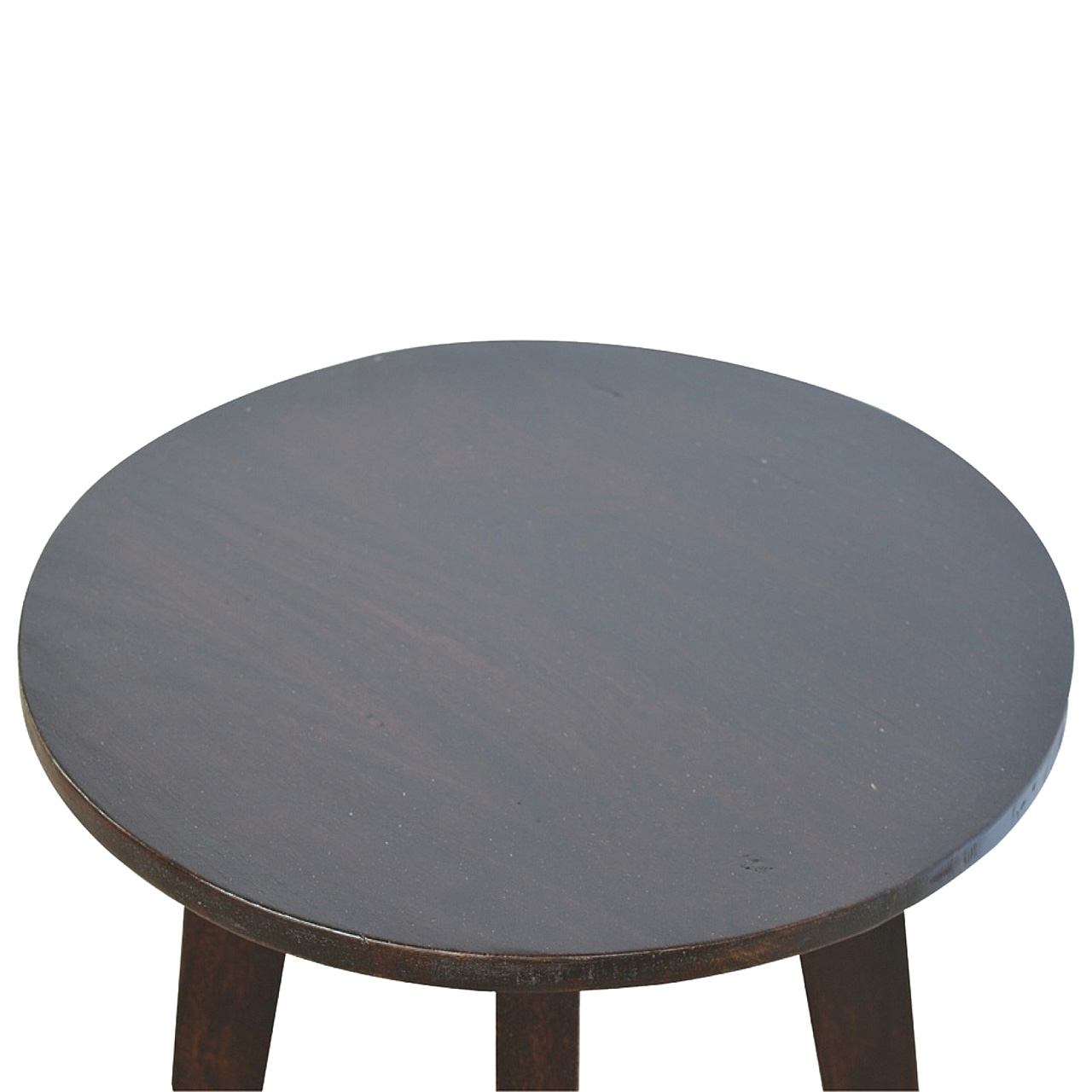 Solid Mango Wood California Walnut Finished Stool with Step - Image 4