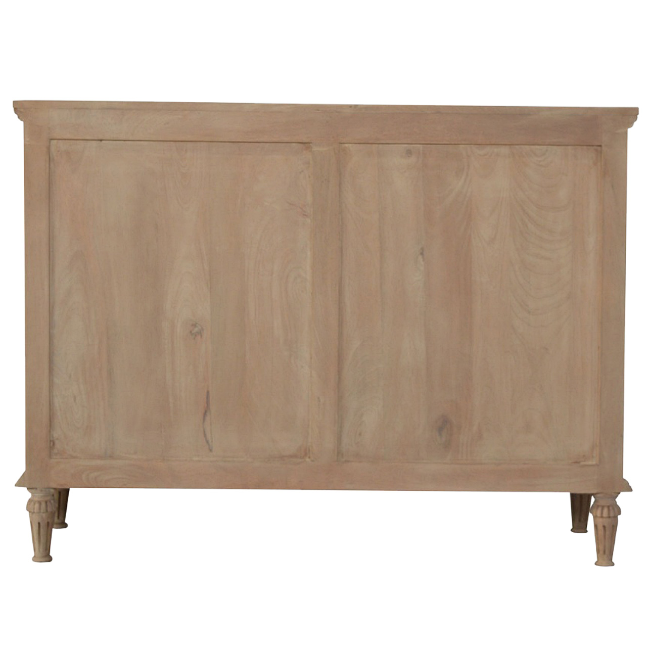 Solid Mango Wood Sun Bleached Finished 6 Drawer Chest of Drawers - Image 7