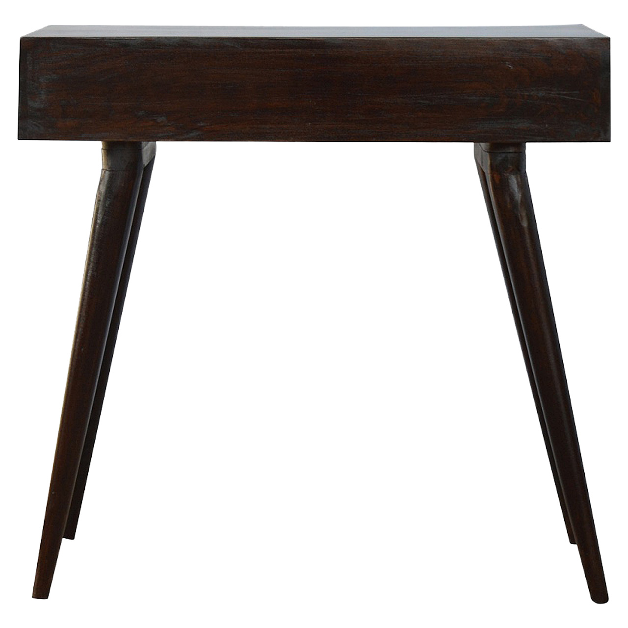 Solid Mango Wood California Walnut Finished 2 Slots Open Writing Desk - Image 8