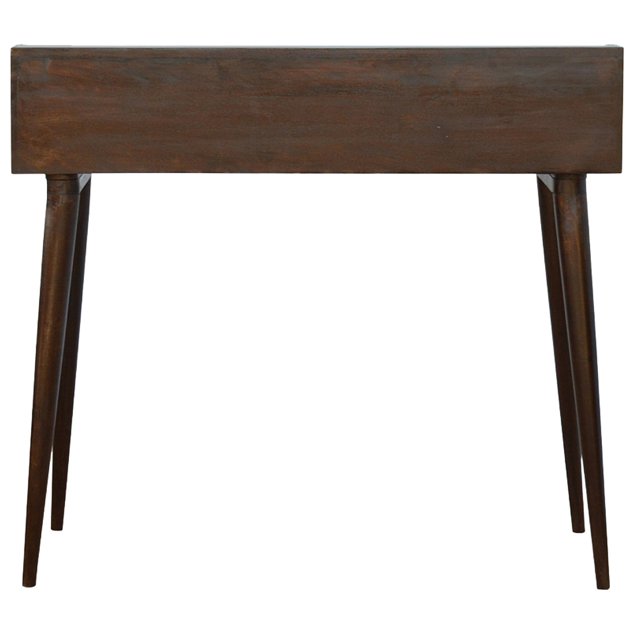 Solid Mango Wood Walnut Gallery Shell Writing Desk - Image 8