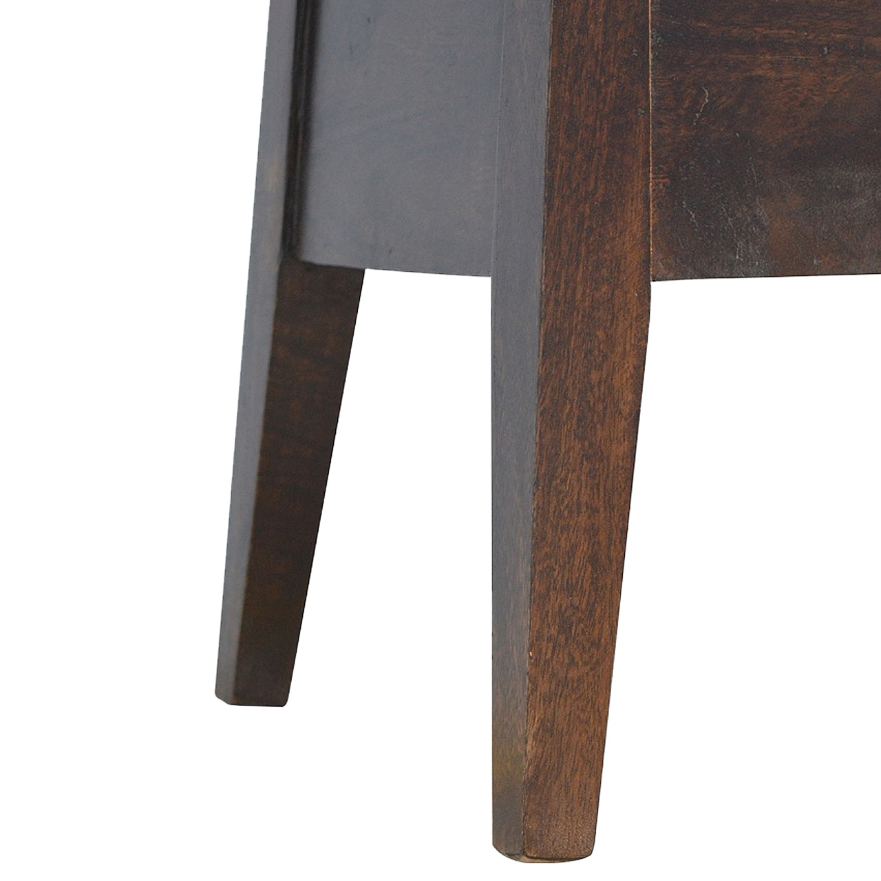 Solid Mango Wood California Walnut Finished Lift up Stay Up Lid Hallway Storage Bench - Image 5