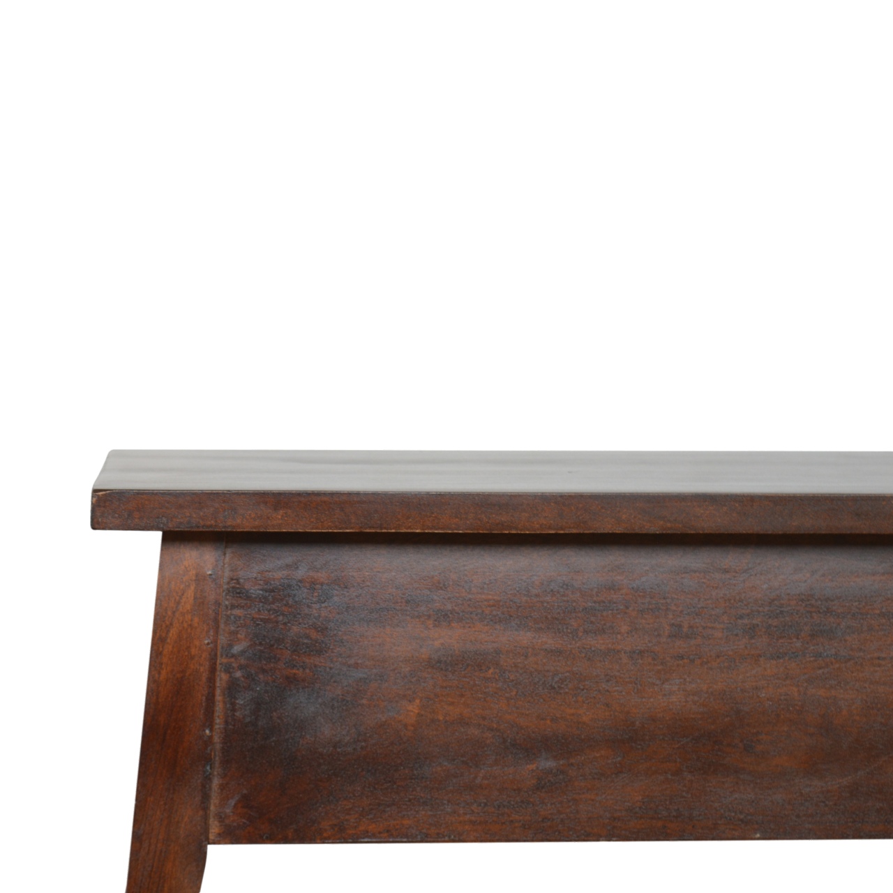 Solid Mango Wood California Walnut Finished Storage Box on Legs - Image 3