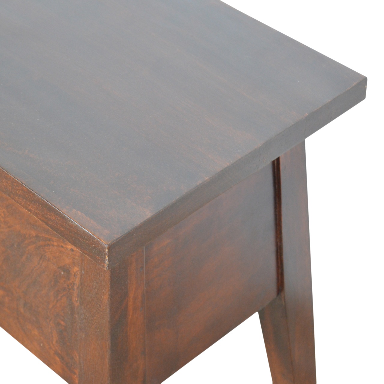 Solid Mango Wood California Walnut Finished Storage Box on Legs - Image 5