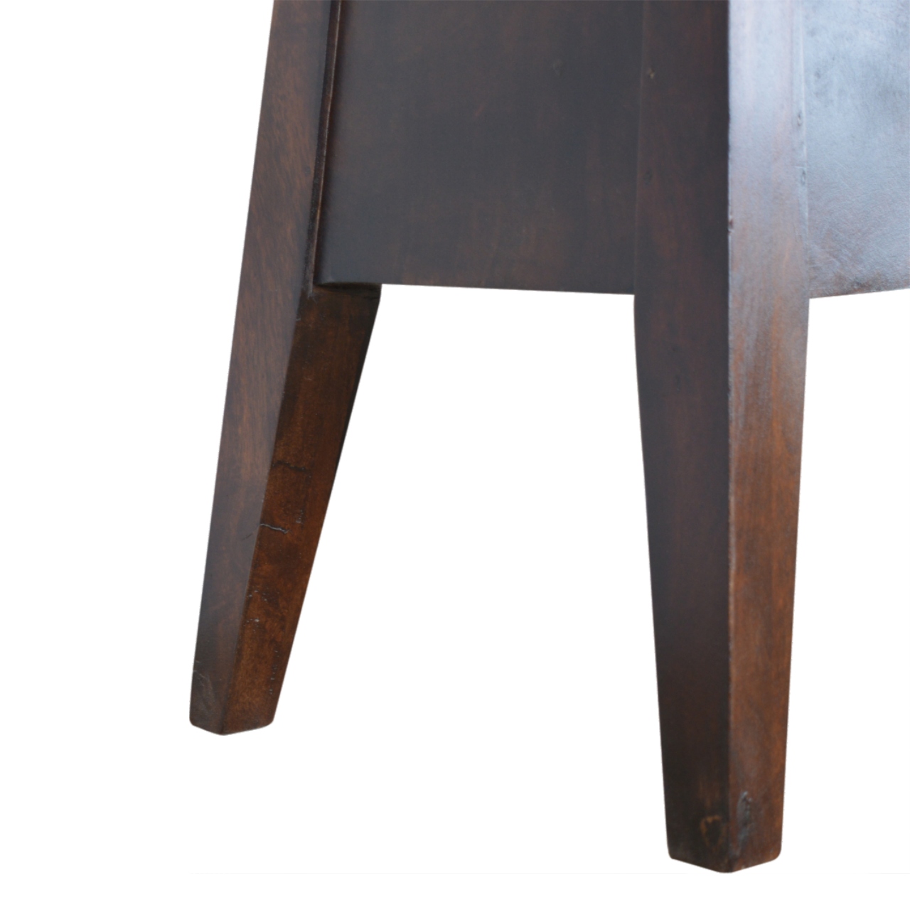 Solid Mango Wood California Walnut Finished Storage Box on Legs - Image 6