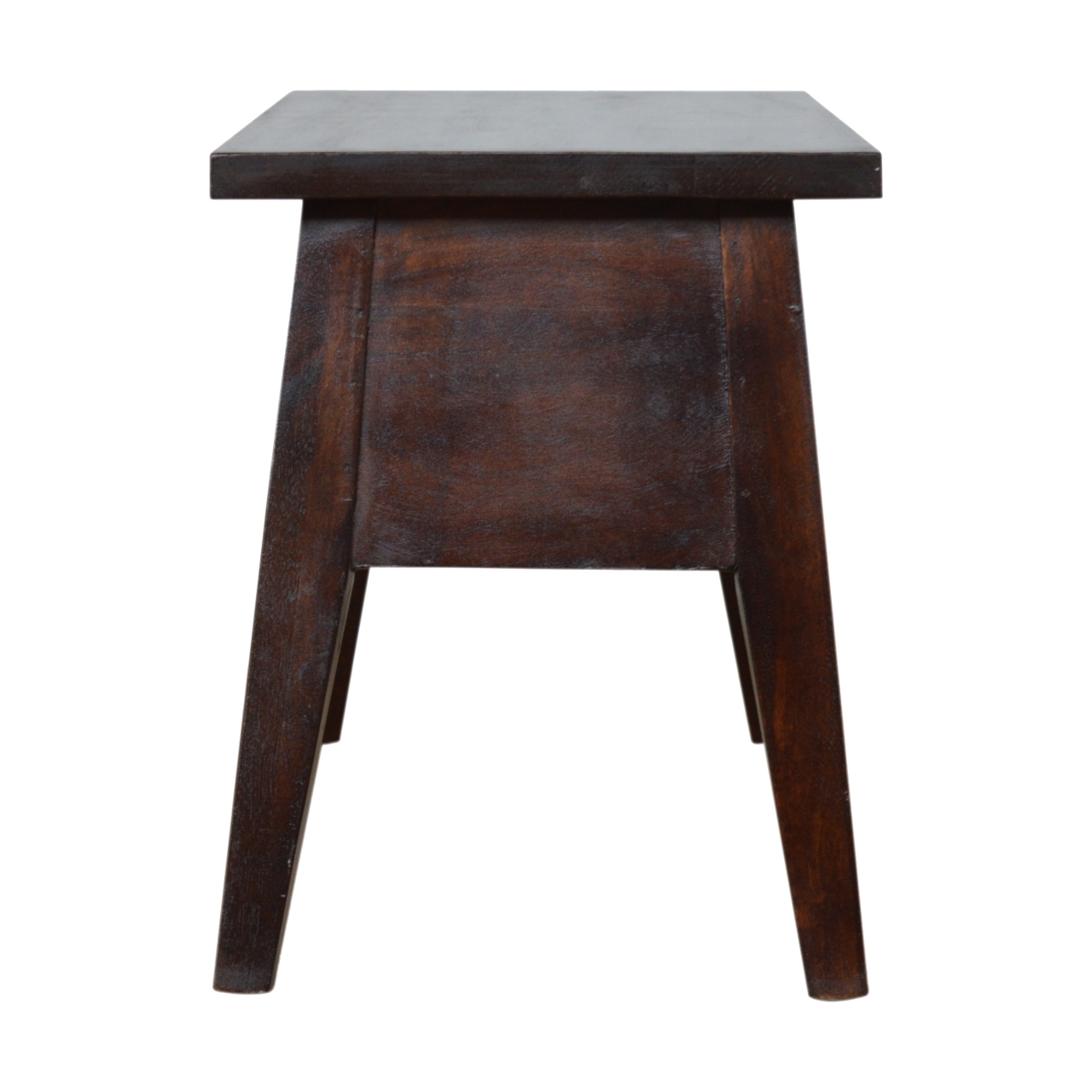 Solid Mango Wood California Walnut Finished Storage Box on Legs - Image 8