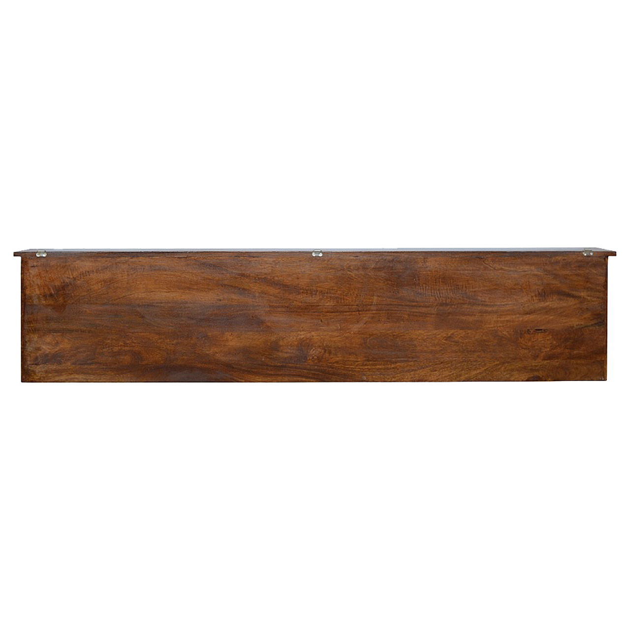 Solid Mango Wood Oak Finished Floating Hook Storage Unit - Image 6