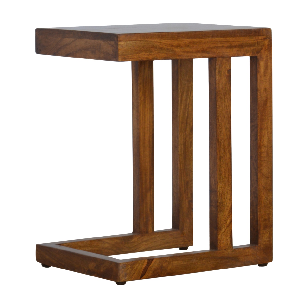Solid Mango Wood Chestnut Finished One-sided End Table - Image 3