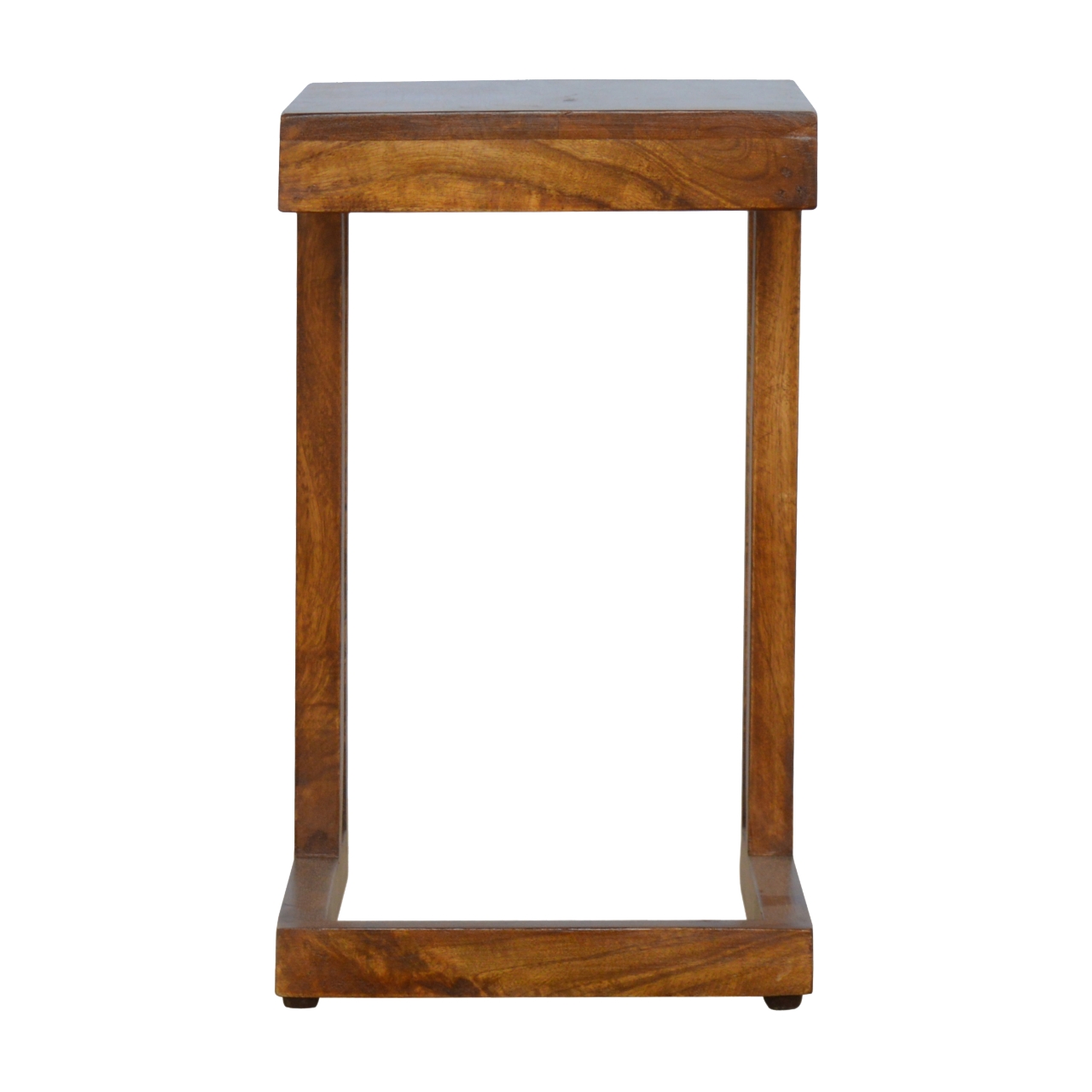 Solid Mango Wood Chestnut Finished One-sided End Table - Image 4