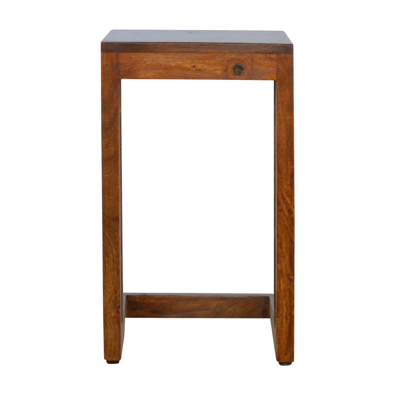 Solid Mango Wood Chestnut Finished One-sided End Table - Image 7