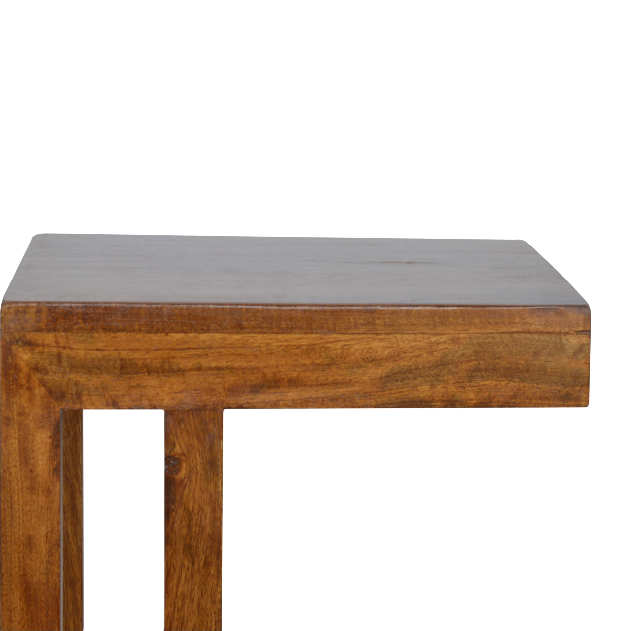 Solid Mango Wood Chestnut Finished One-sided End Table - Image 2