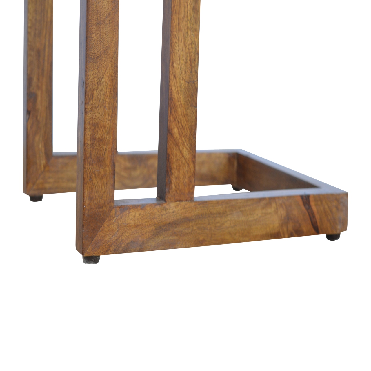 Solid Mango Wood Chestnut Finished One-sided End Table - Image 5