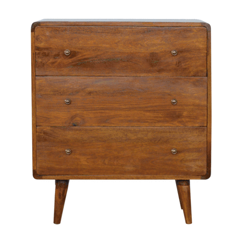 Solid Mango Wood Curved Chestnut Chest - Image 9