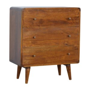 Solid Mango Wood Curved Chestnut Chest