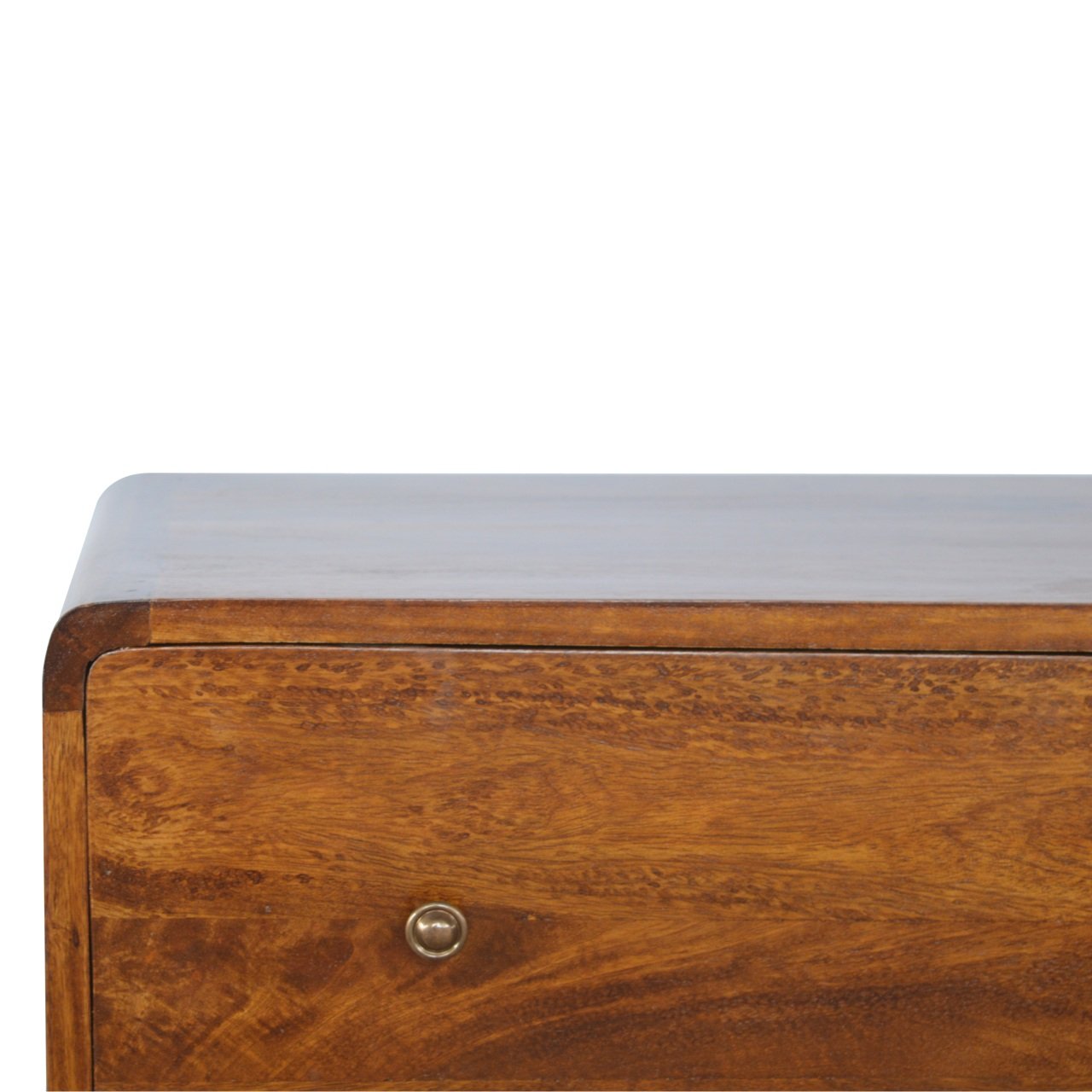 Solid Mango Wood Curved Chestnut Chest - Image 3