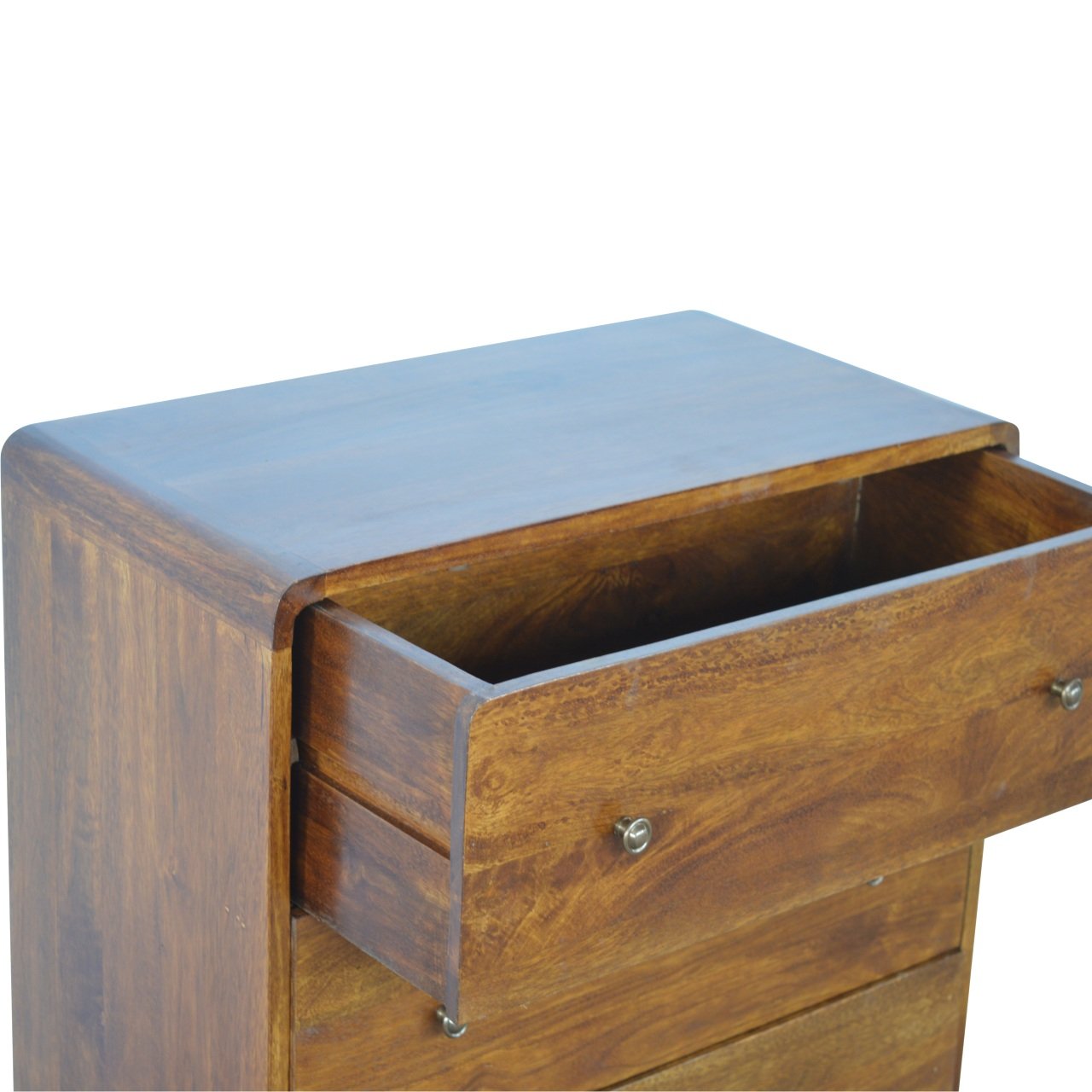 Solid Mango Wood Curved Chestnut Chest - Image 4