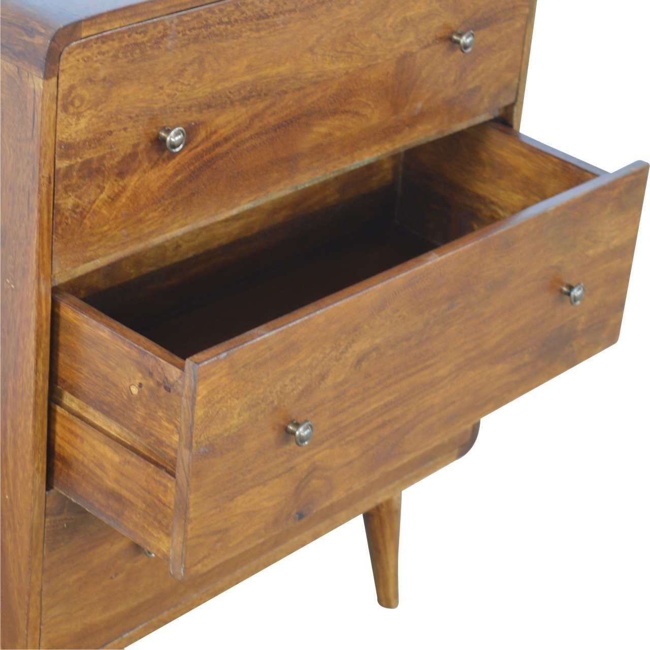 Solid Mango Wood Curved Chestnut Chest - Image 5
