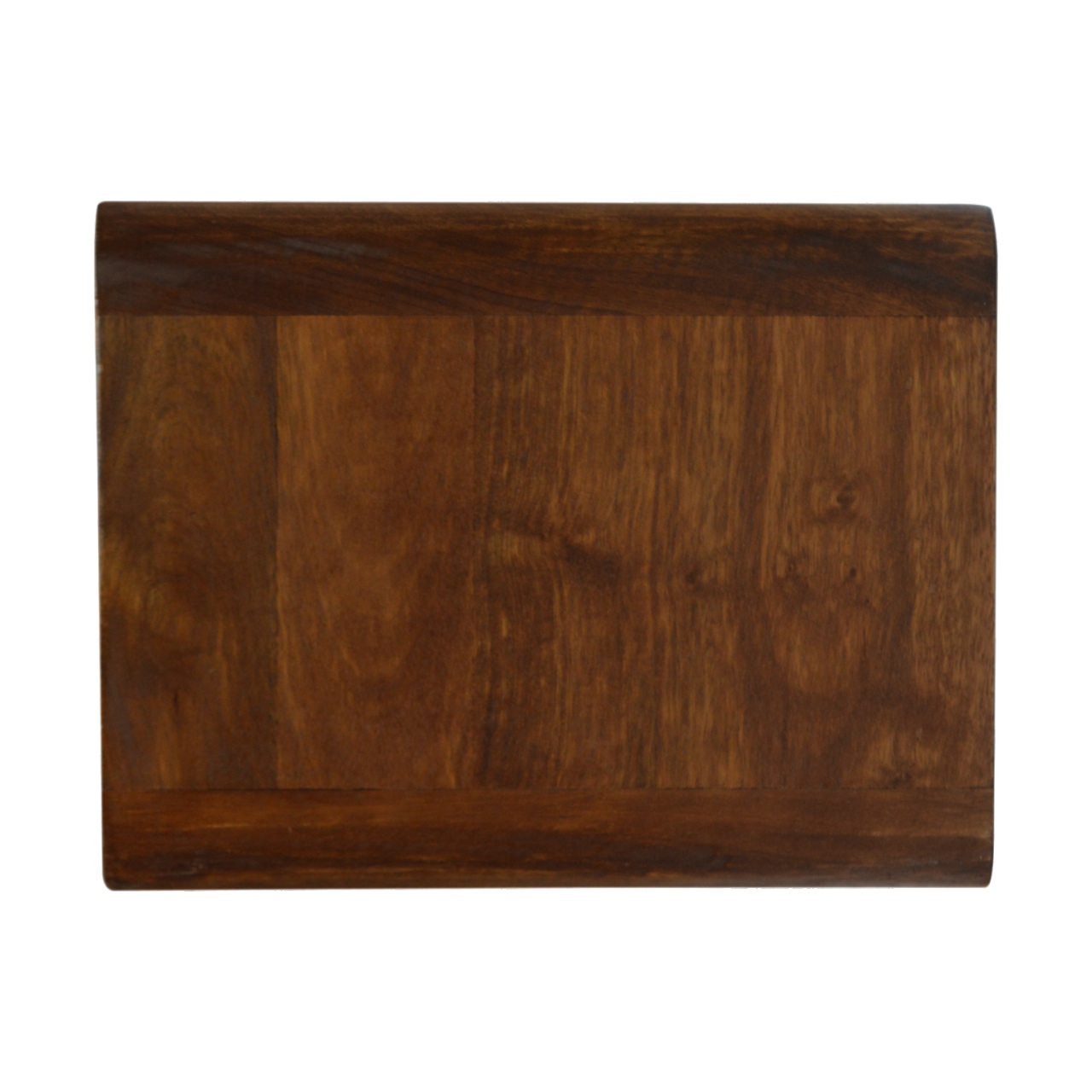 Solid Mango Wood Floating Curved Chestnut Bedside - Image 6