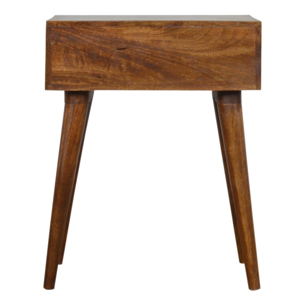 Solid Mango Wood Chestnut Finished 1 Drawer Bedside - Image 9