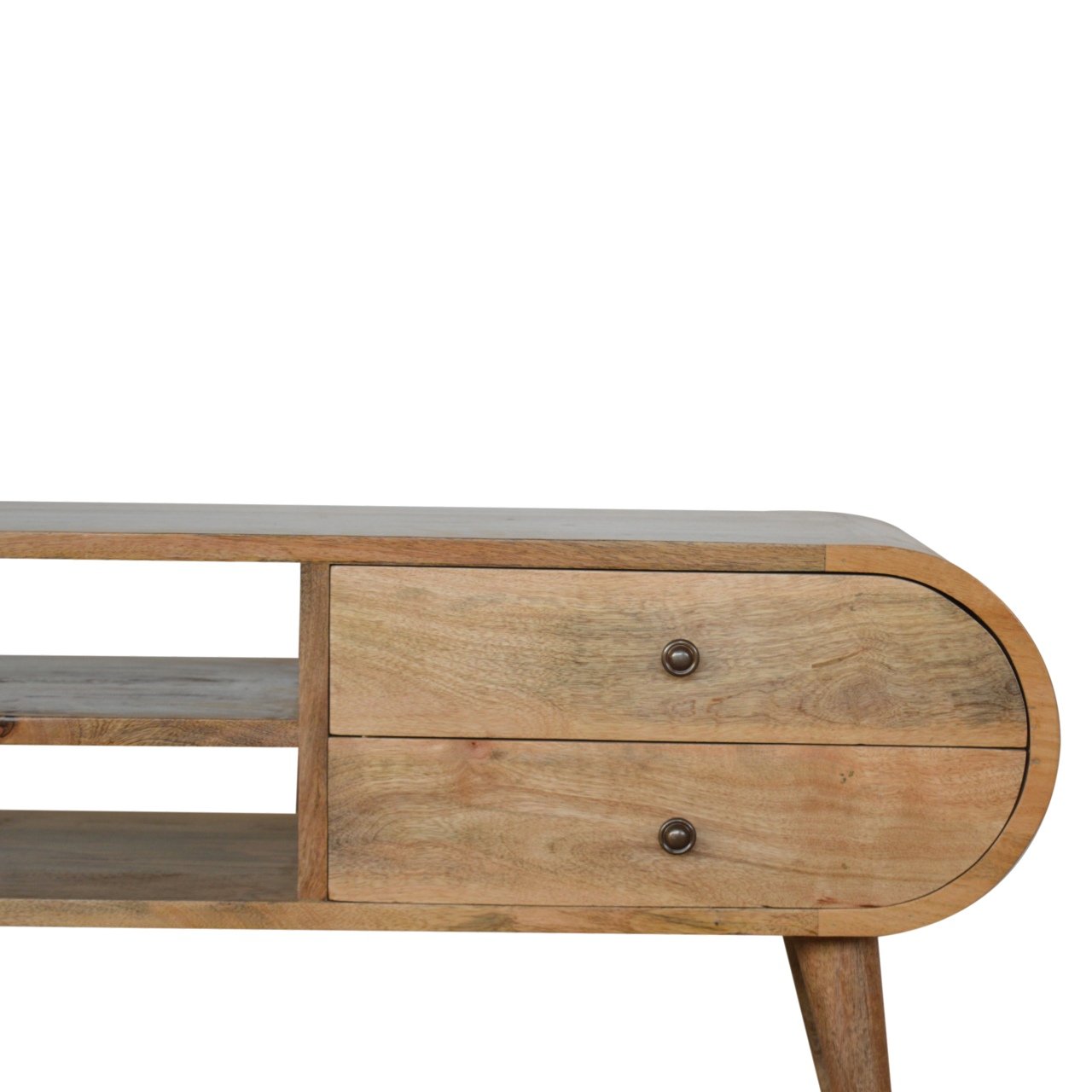Solid Mango Wood Oak Finished London Media Unit - Image 2