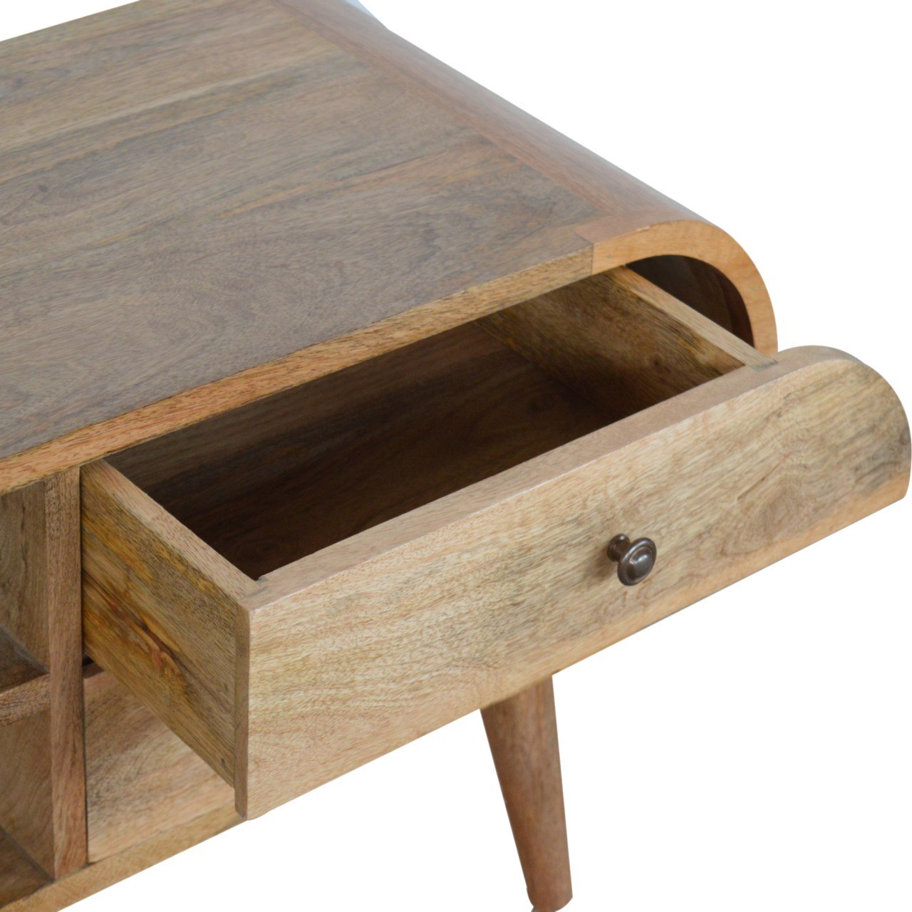 Solid Mango Wood Oak Finished London Media Unit - Image 3