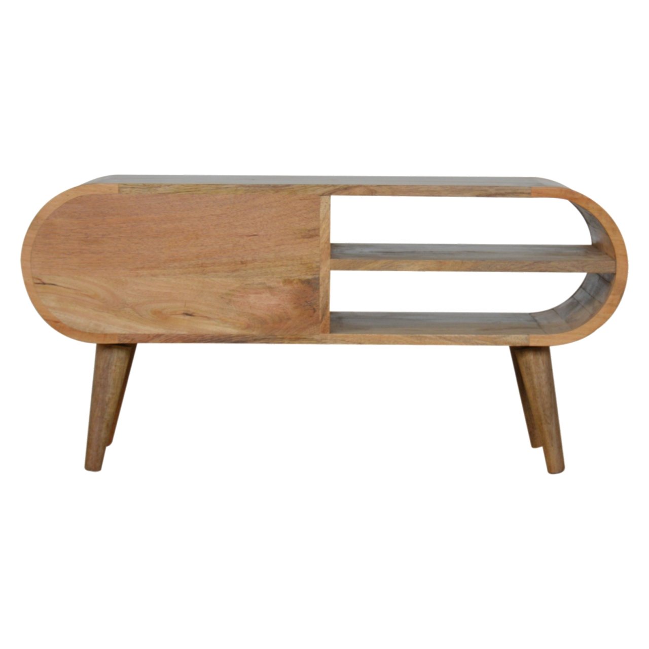 Solid Mango Wood Oak Finished London Media Unit - Image 8