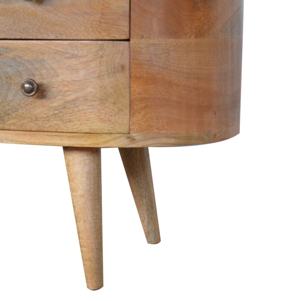 Solid Mango Wood Rounded Entertainment Unit - Image 7