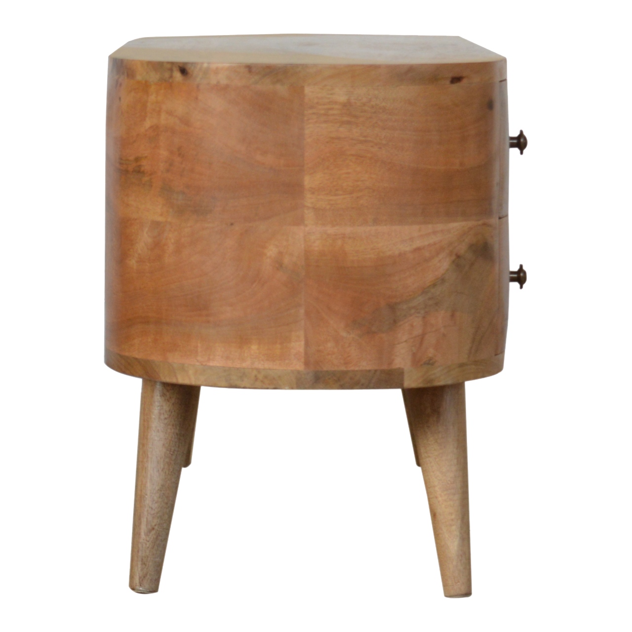 Solid Mango Wood Rounded Entertainment Unit - Image 8