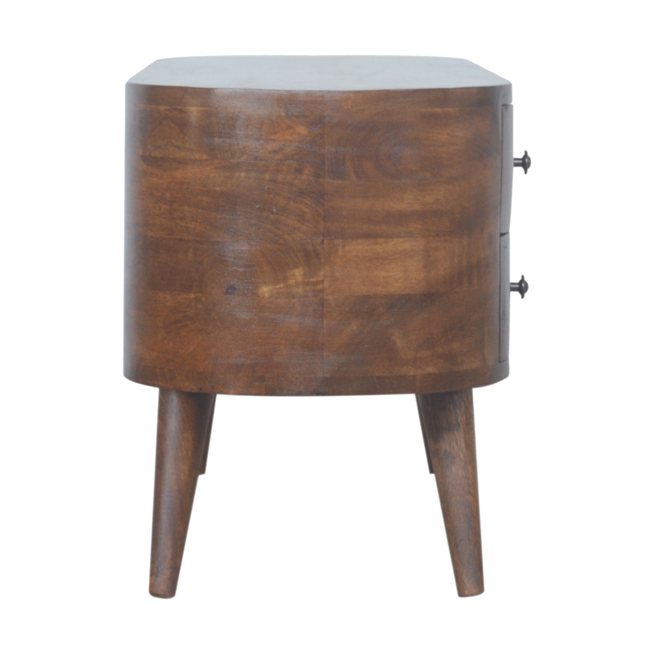 Solid Mango Wood Chestnut Rounded Entertainment Unit - Image 8