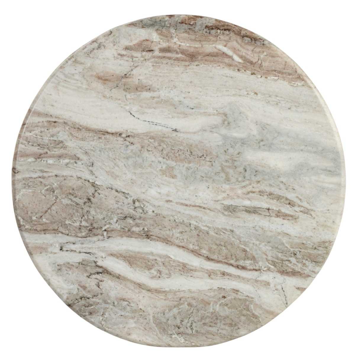 Ashford Round Marble Top with Wood Pedestal Coffee Table - Image 5
