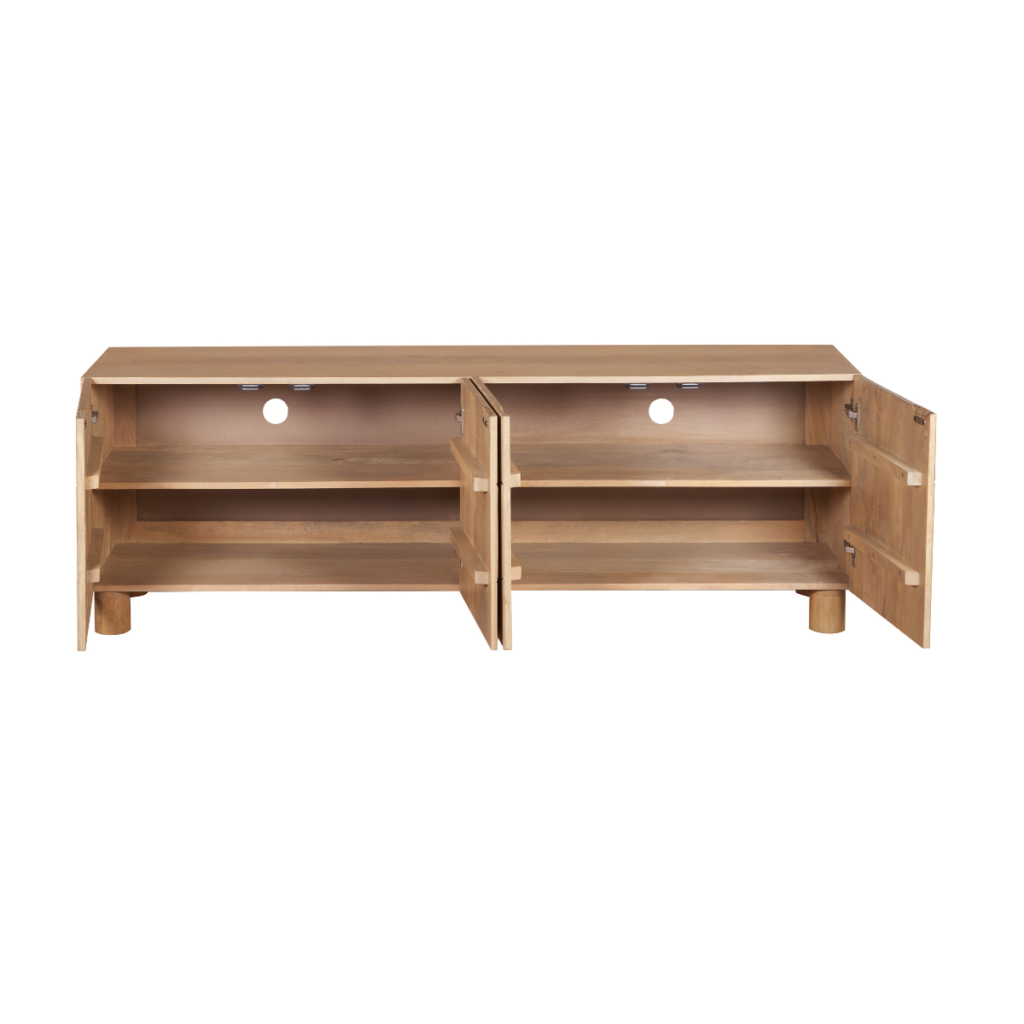 Austin Solid Wood Large Low Board TV Cabinet