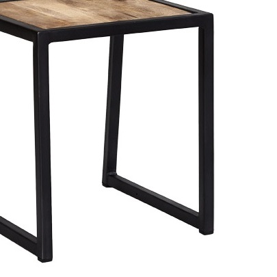 Cosmo Industrial Metal & Wood Dining Chair (Sold in Pairs) - Image 4