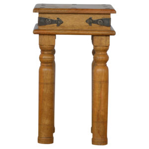 Solid Mango Wood Oak Finished Thakat End Table