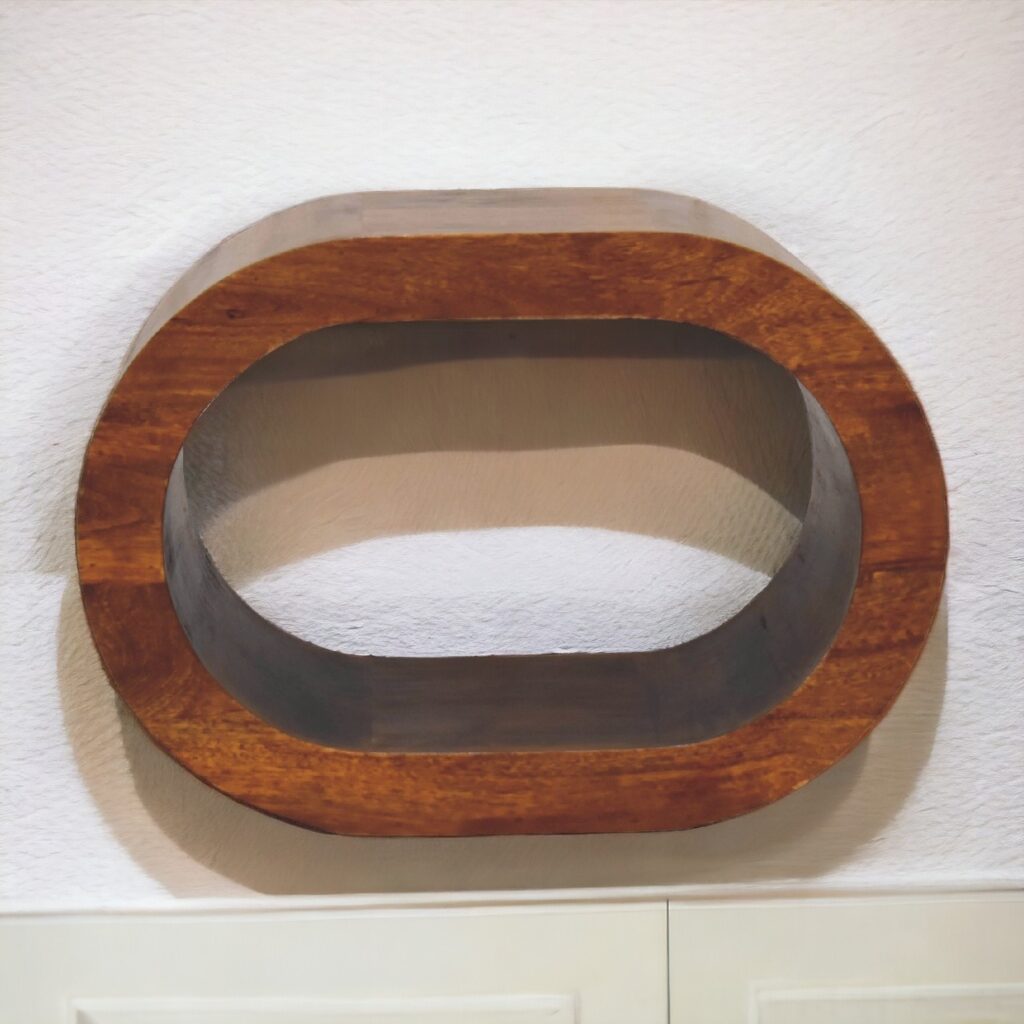 Solid Mango Chestnut Finished Wall Mounted Amaya Bedside